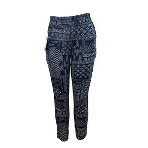 Jessica Simpson Women’s Black Soft Pants Pattern Elastic Waist Size XS - New